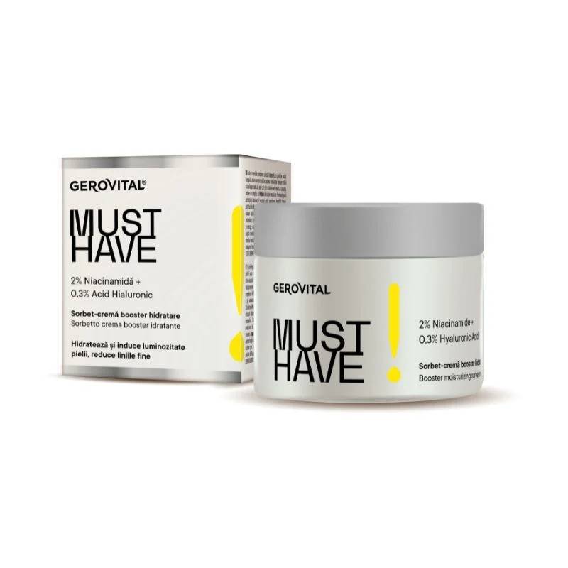 Crema-Sorbet Booster Hidratare 2% Niacinamidă, 50ml, Gerovital Must