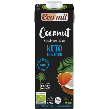 Bautura KETO - tip lapte vegetal de cocos - natur, eco-bio, 1L, Ecomil