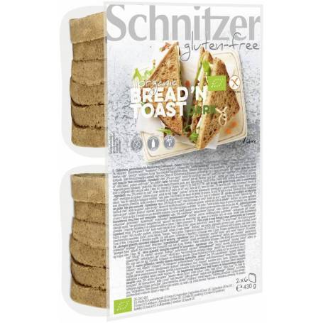 Paine neagra de toast, fara gluten, 430 g, Schnitzer Glutenfree