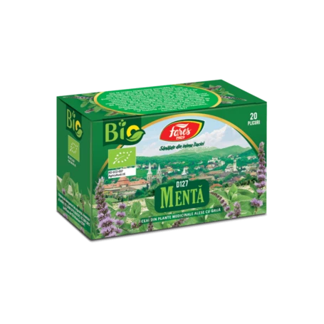 Ceai de menta, eco-bio, D127, 20plicuri - Fares