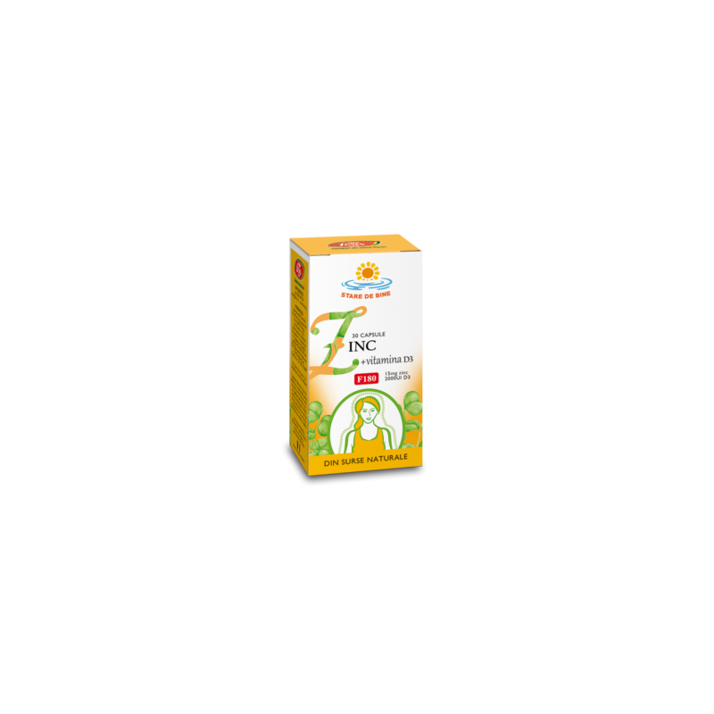 Zinc si Vitamina D3, F180, 30cps - Fares