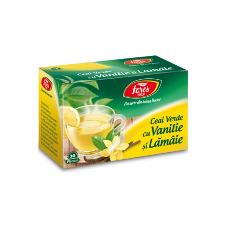 Ceai verde cu lamaie si vanilie - 20pl - Fares