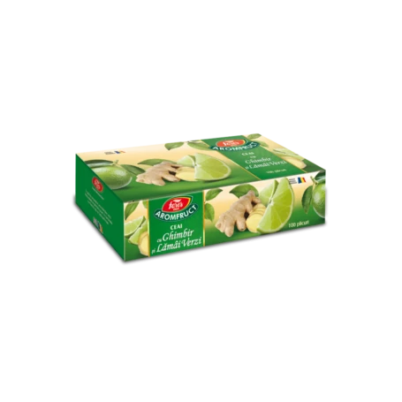 Aromfruct ceai cu ghimbir si lamai verzi - 100 plicuri - Fares