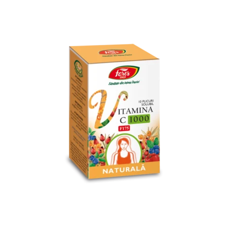 Vitamina C Naturala Solubila, 10plicuri - Fares
