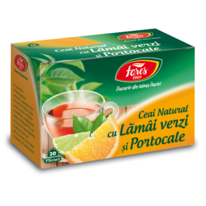Ceai cu Lamai verzi si Portocale, 20plicuri - Fares