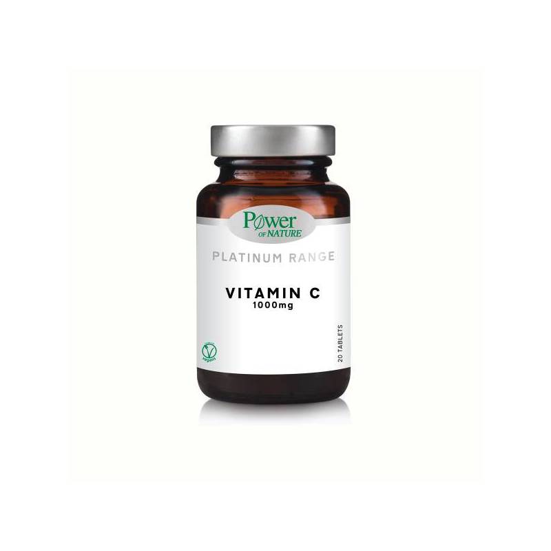 Vitamina C 1000 mg, Platinum, 20 tablete, Power of Nature