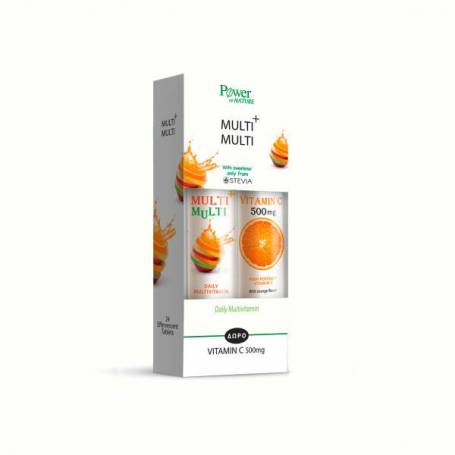 Pachet MULTI + MULTI Stevia 24tb + VITAMINA C 500mg 20tb - Power of Nature