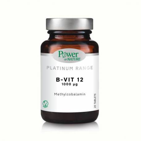 Vitamina B12 1000 mcg, Platinum, 20 tablete, Power of Nature