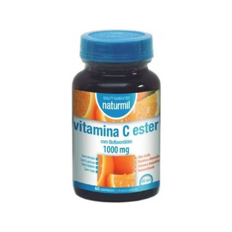 Vitamina C non-acida - esther C - 1000mg, 60cpr - Naturmil