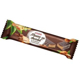 Baton cu migdale si Mousse de ciocolata neagra, 40g - Vitana