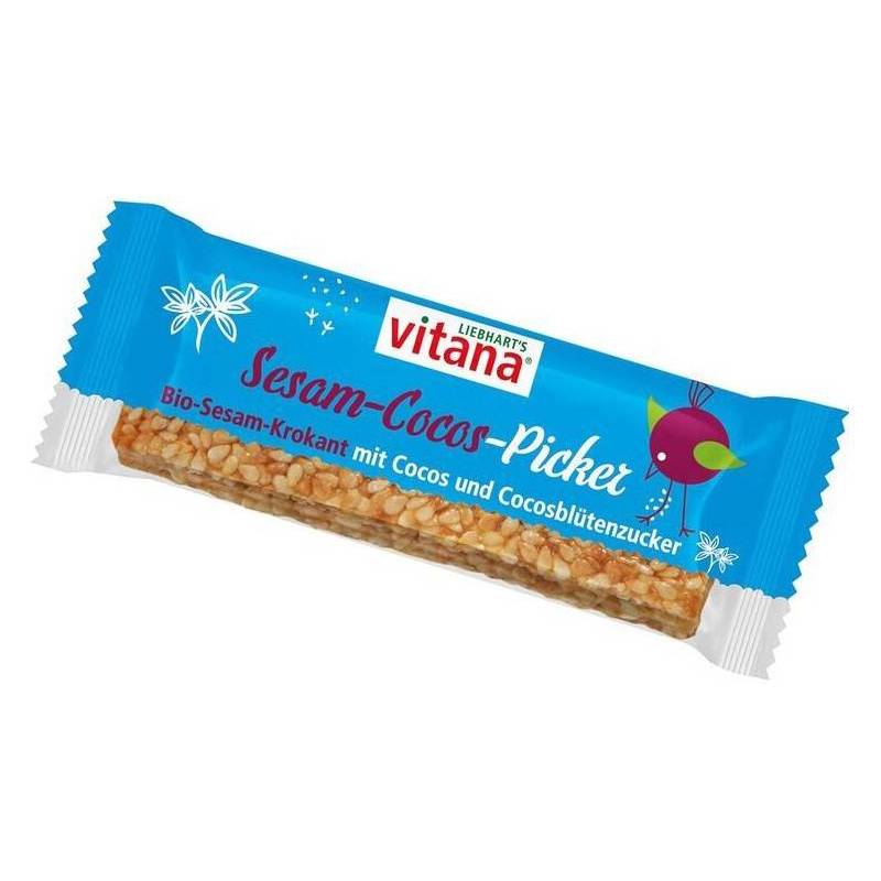 Baton de susan crocant cu nuca de cocos si zahar de cocos, 35g -