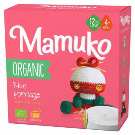 Porridge din orez eco-bio, 4+ luni, 200g Mamuko