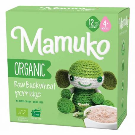 Porridge din hrisca raw, eco-bio, 4+ luni, 200g Mamuko