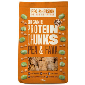Proteina vegetala texturata din mazare si fava, bucati mari, 125g Profusion
