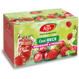 Ceai rece cu merisoare si fragute, 12 plicuri x 1.8g, Fares