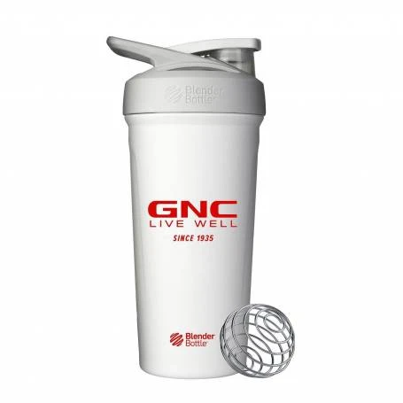 Blender Bottle Shaker Strada Din Inox Alb, Capacitate 700ml - GNC
