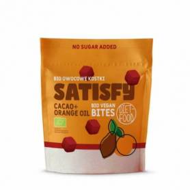 Bio Bites SATISFY – cuburi de fructe cu ciocolata si portocale, eco-bio, 120g Diet-Food