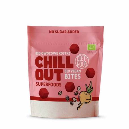 Bio Bites CHILL – cuburi de fructe cu superalimente, eco-bio, 120g Diet-Food