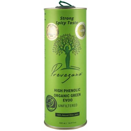 Ulei de masline cu continut mare de fenoli, nefiltrat, eco-bio, 500ml, Prevezana Green Olive Oil
