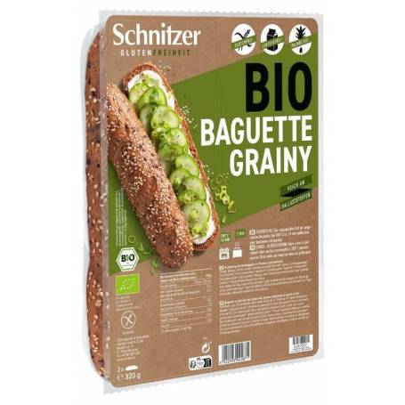 Baghete fara gluten, cu seminte, eco-bio, 320 g, Schnitzer