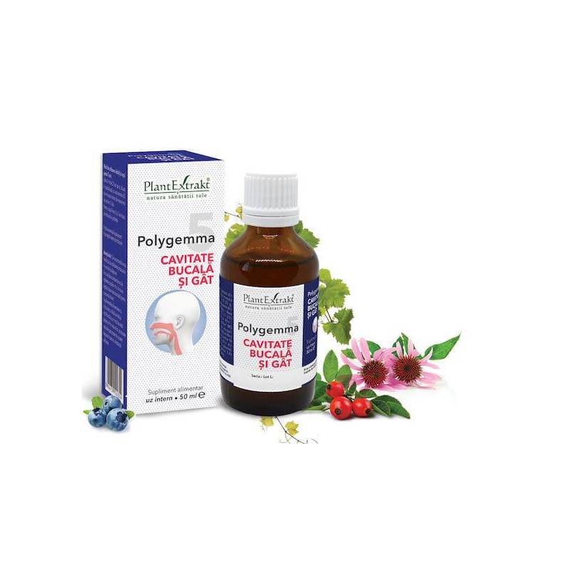 Polygemma 5 - Cavitate bucala si gat 50ml Plantextrakt