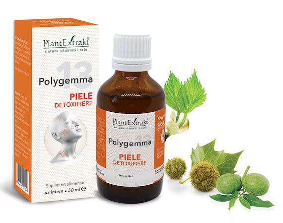Polygemma 13 - Piele Detoxifiere 50ml Plantextrakt