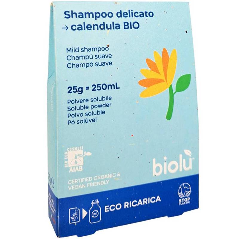 Sampon ecologic cu galbenele pudra, 25g, eco-refill, Biolu