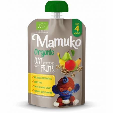 Porridge de ovaz cu fructe, eco-bio 100g Mamuko