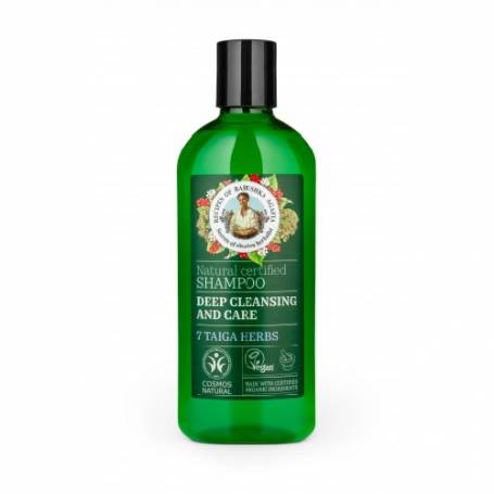 Sampon natural pentru purificarea si ingrijirea parului 7 Taiga Herbs 260ml Bunica Agafia