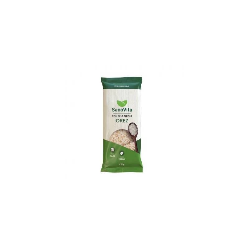 Rondele din orez expandat, 56g - Sanovita