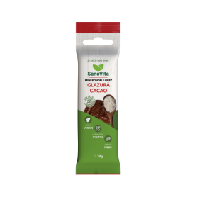 Mini rondele din orez cu glazura cacao, 24g - Sano Vita