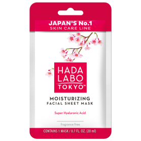 Moisturizing Sheet Mask - Masca faciala hidratanta cu Acid Super Hyaluronic, fara parfum, 20 ml, Hada Labo Tokyo