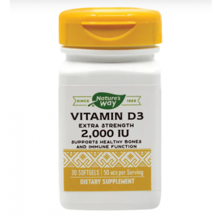Vitamin D3 2000UI 30tb - Nature's Way - Secom