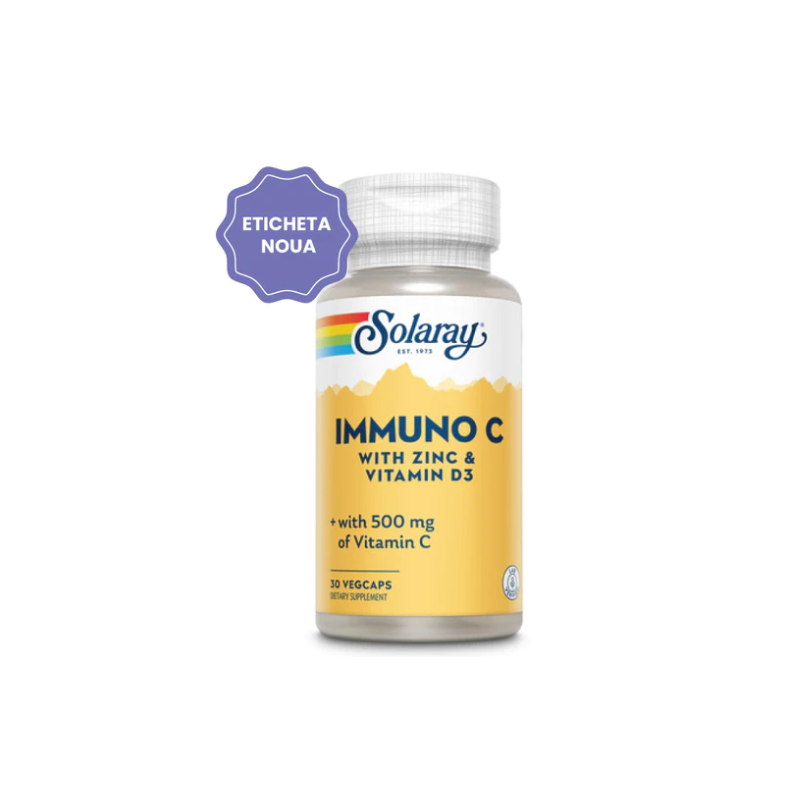 Immuno C plus Zinc and Vitamin D3 30 caps veg - SECOM - SOLARAY