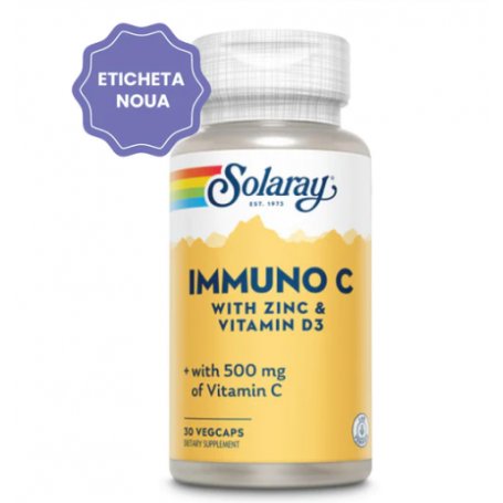 IMMUNO C cu Zinc si Vitamina D3 - 30cps - SOLARAY - SECOM
