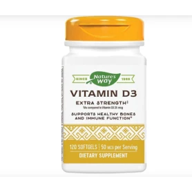 Vitamin D3 2000UI 120tb - Nature's Way - Secom