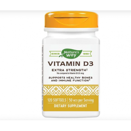 Vitamin D3 2000UI 120tb - Nature's Way - Secom