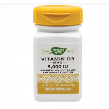 Vitamin D3 5000UI 60cps Nature's Way, Secom
