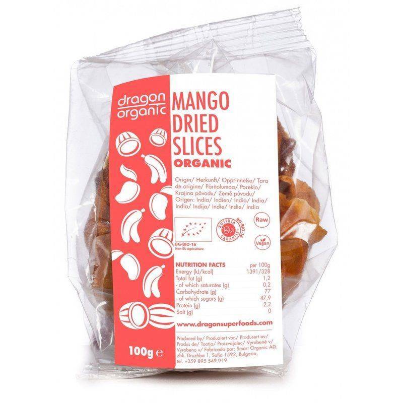 Mango uscat felii eco-bio 100g - dragon superfoods