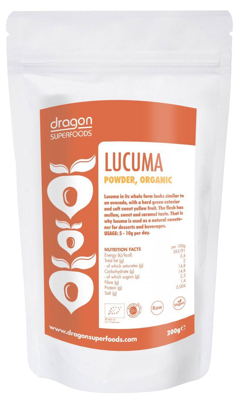 Lucuma pulbere raw eco-bio 200g - dragon superfoods