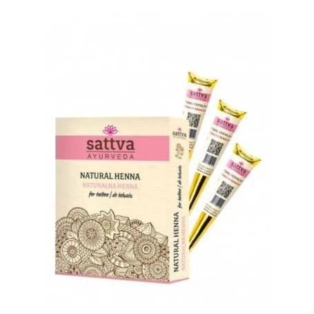 Henna Tatuaje, set 12 conuri - Sattva Ayurveda