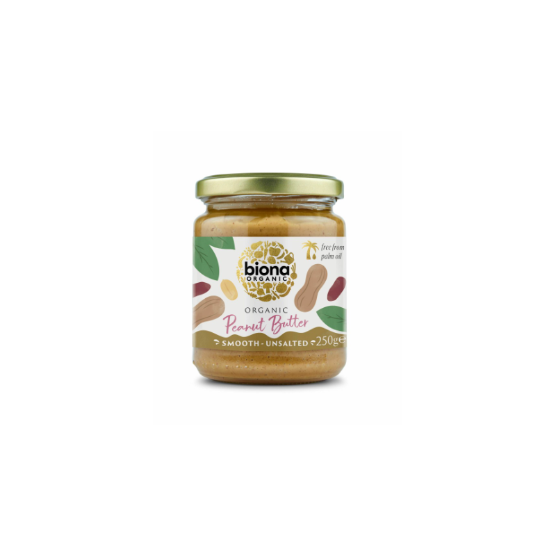 Unt de arahide smooth fara sare eco-bio 250g - Biona