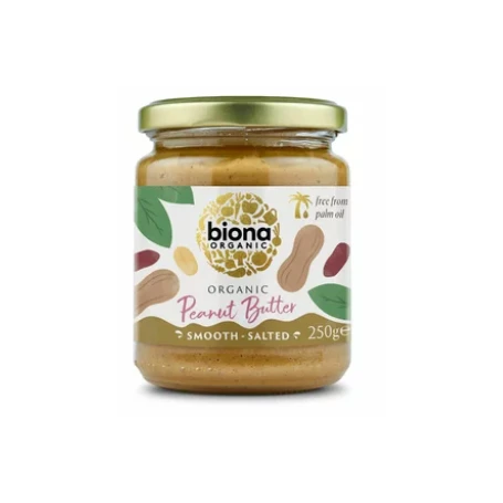 Unt de arahide smooth cu sare eco-bio 250g - Biona