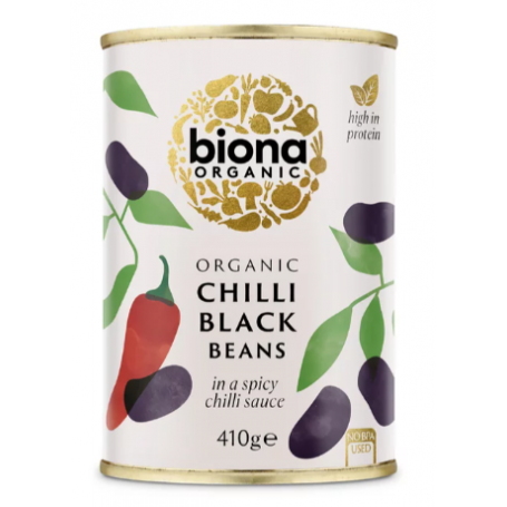 Fasole neagra in sos chilli eco-bio 410g Biona