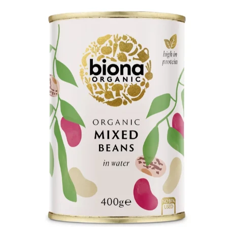 Mix din 3 tipuri de fasole boabe eco-bio 400g - Biona