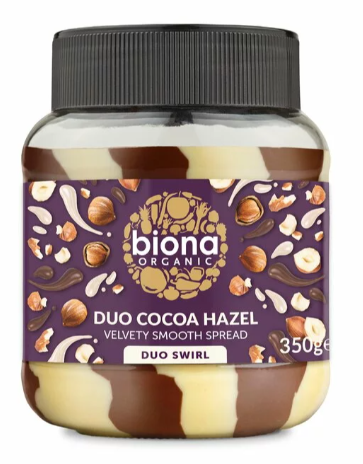 Crema De Ciocolata Cu Alune Duo Swirl Bio 350g, Biona
