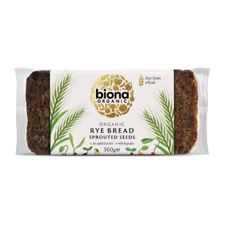 Paine integrala de secara Vitality cu seminte germinate eco-bio 500g - Biona