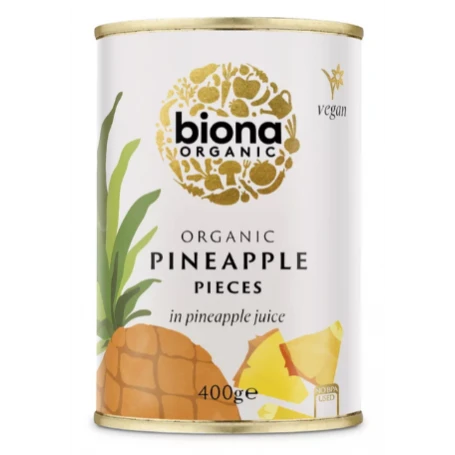Ananas bucati in suc de ananas, eco-bio, 400g - Biona
