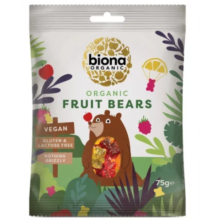 Jeleuri mini ursuleti - fructe bio 75g - Biona