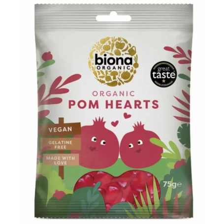 Jeleuri inimioare cu rodie bio 75g - Biona
